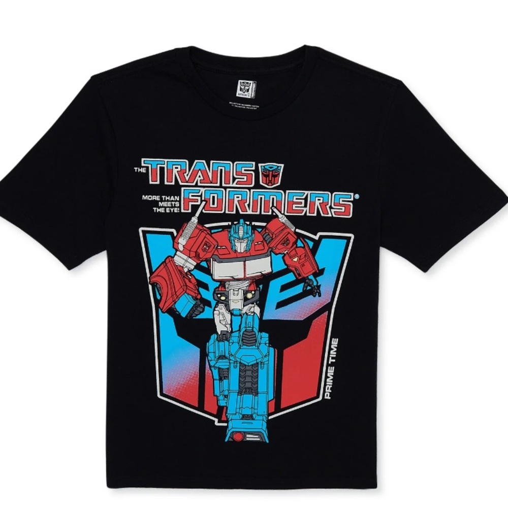 Transformers Y2k Black Short Sleeve Kids Tee XXL Boys